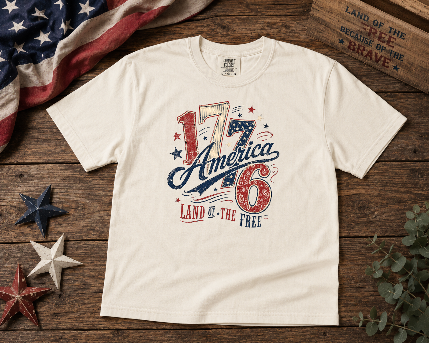 1776 Land of the Free Graphic Tee