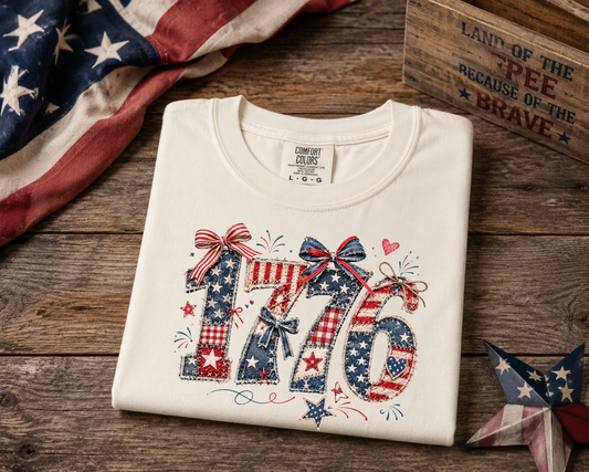 1776 Faux Quilted Graphic Tee